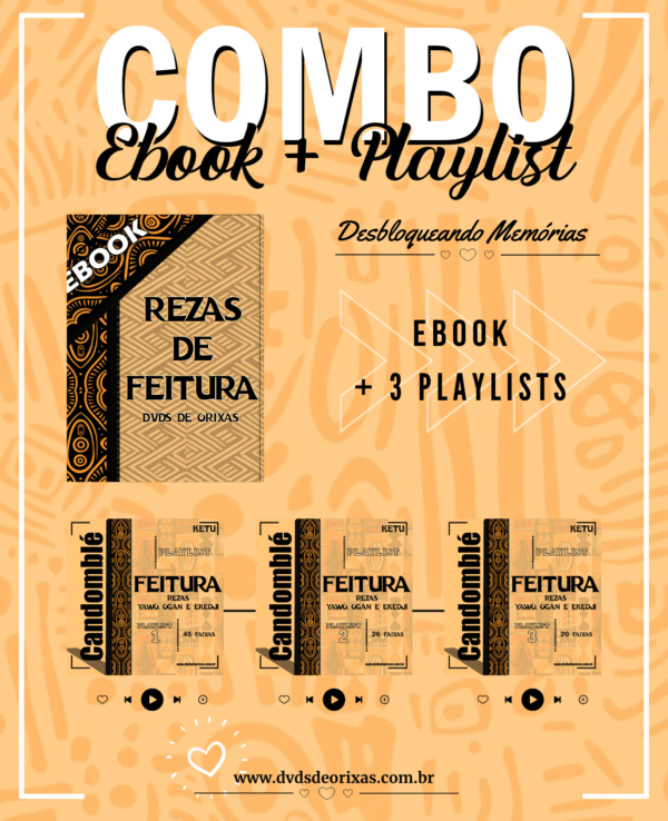 COMBO FEITURA REZAS - EBOOK + 3 PLAYLISTS